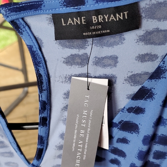 Lane Bryant Perfect Kimino Sleeve V-Neck Jersey Patterned Sz. 18/20 Jumpsuit NWT - Picture 2 of 16